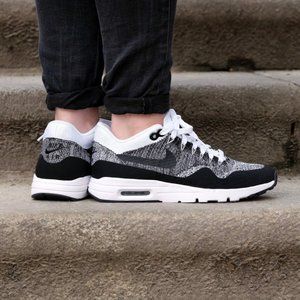 Nike Air Max 1 Ultra Flyknit White/Black - Size 6w